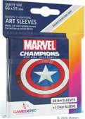 Marvel Champions :  Sachet de 50 protge-cartes Captain America 66 x 91 mm (Standard)