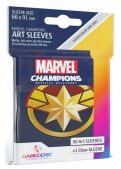Marvel Champions :  Sachet de 50 protge-cartes Captain Marvel 66 x 91 mm (Standard)