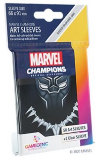 Marvel Champions : Sachet de 50 protège-cartes Black Panther 66 x 91 mm (Standard)